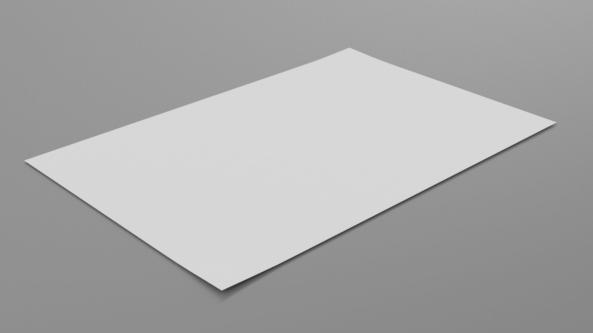 a white sheet of paper on a gray background