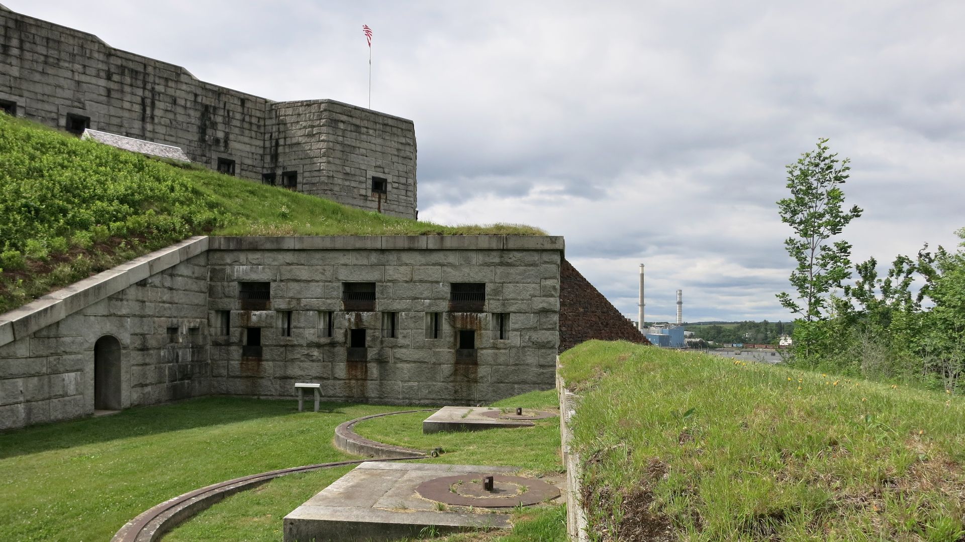 Positions for the cannons outside the Fort Knox.
