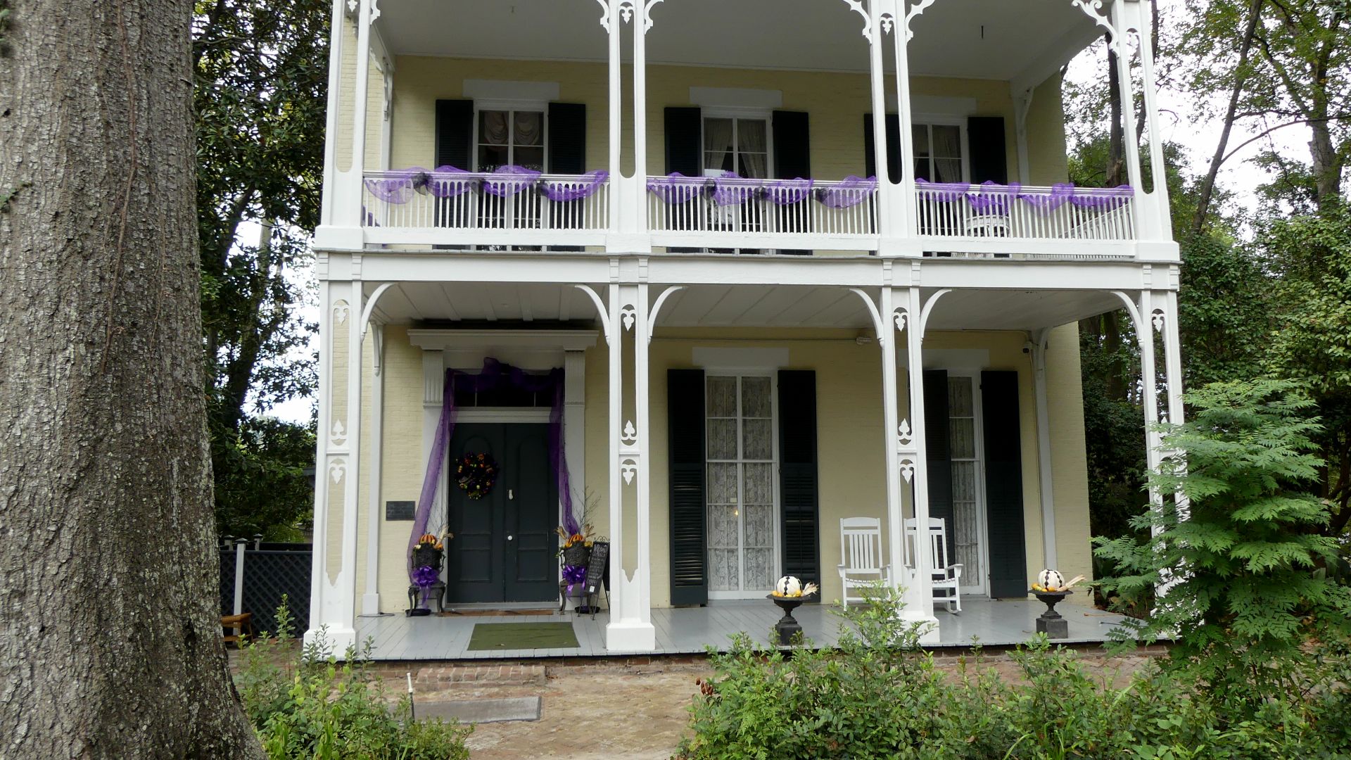 McRaven House with Halloween decorations