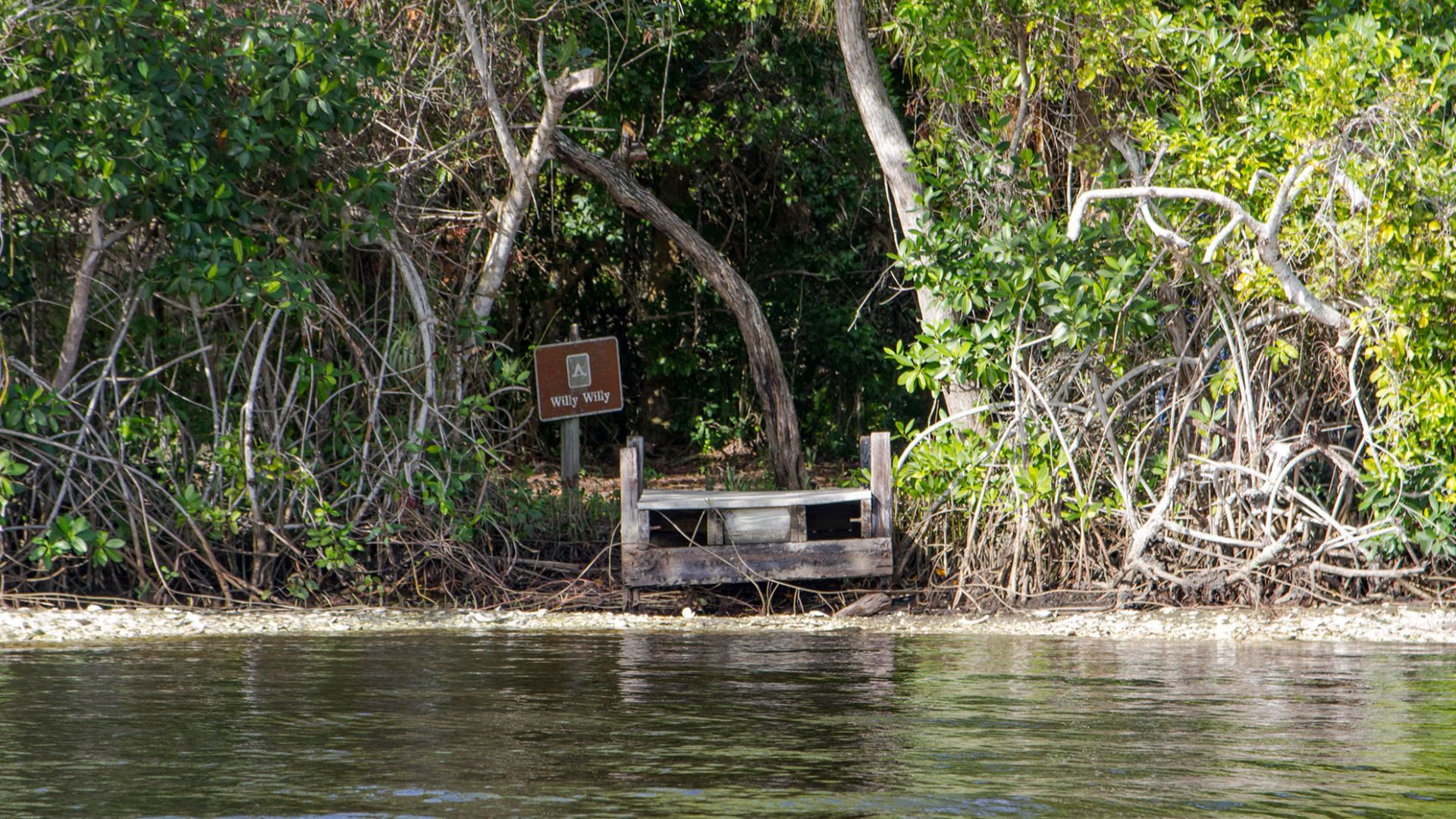 Willy Willy - a shell mound based campsite in the Everglades Wilderness Waterway
