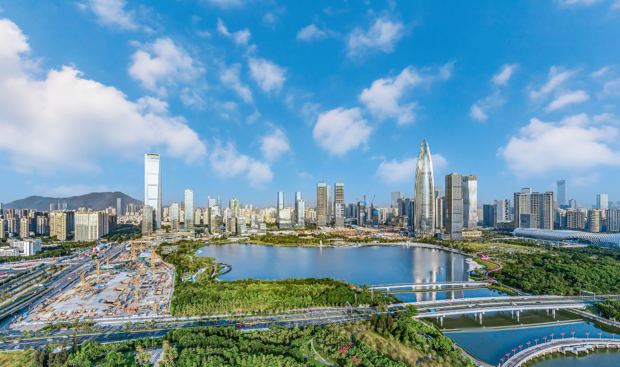 The skyline buildings of Shenzhen City