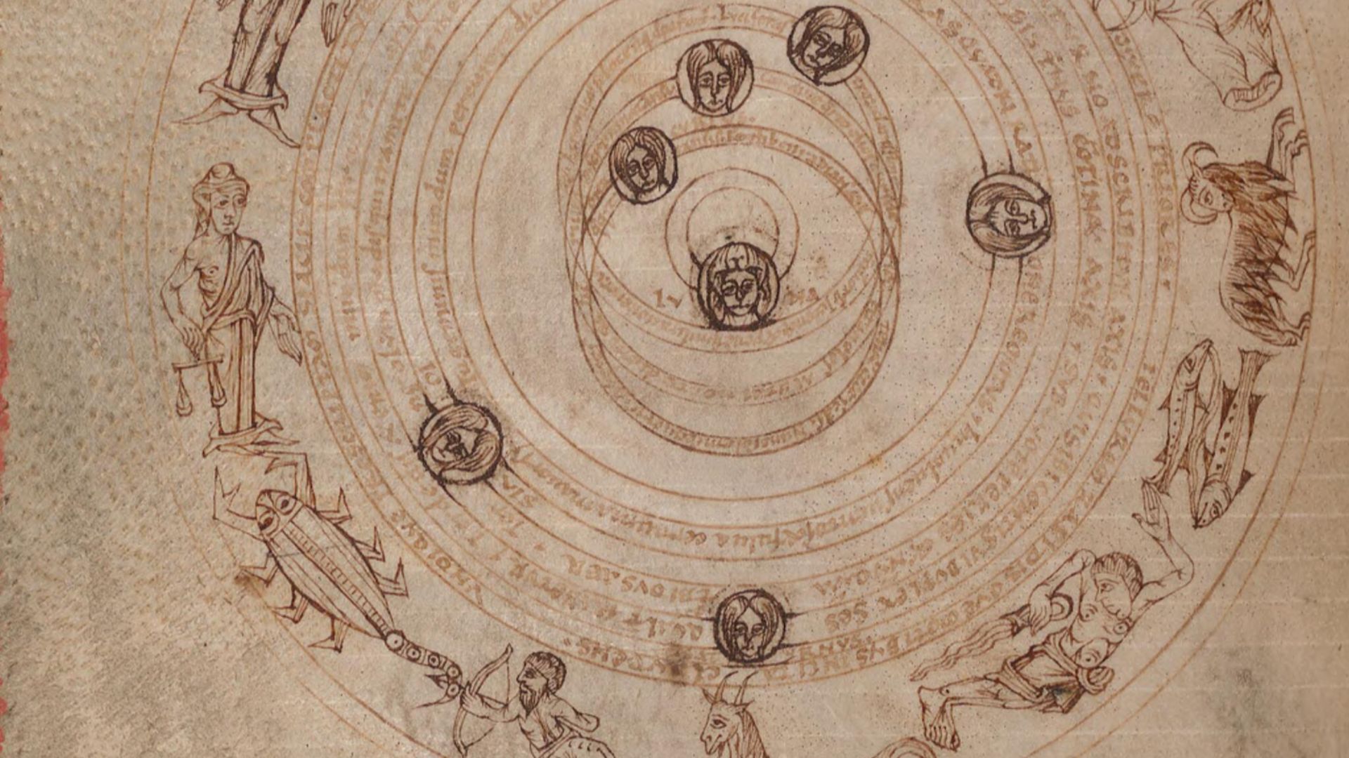 The oldest scientific manuscript in the National Library the volume contains various Latin texts on astronomy. The volume, written in Caroline minuscule, consists of two sections, the first (ff. 1-26) copied c. 1000, in the Limoges area of France, probabl