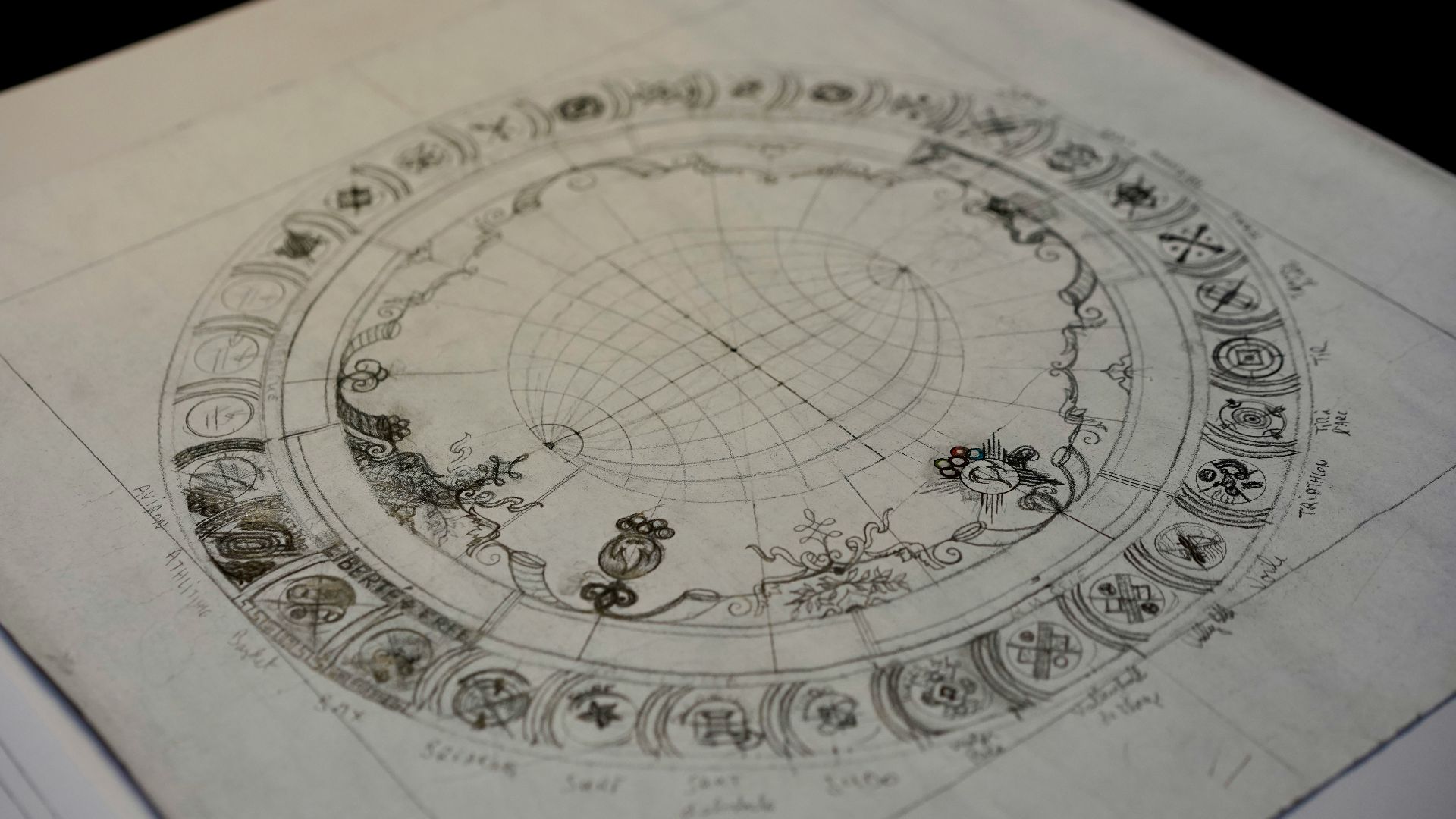 a drawing of a circle of life on a piece of paper