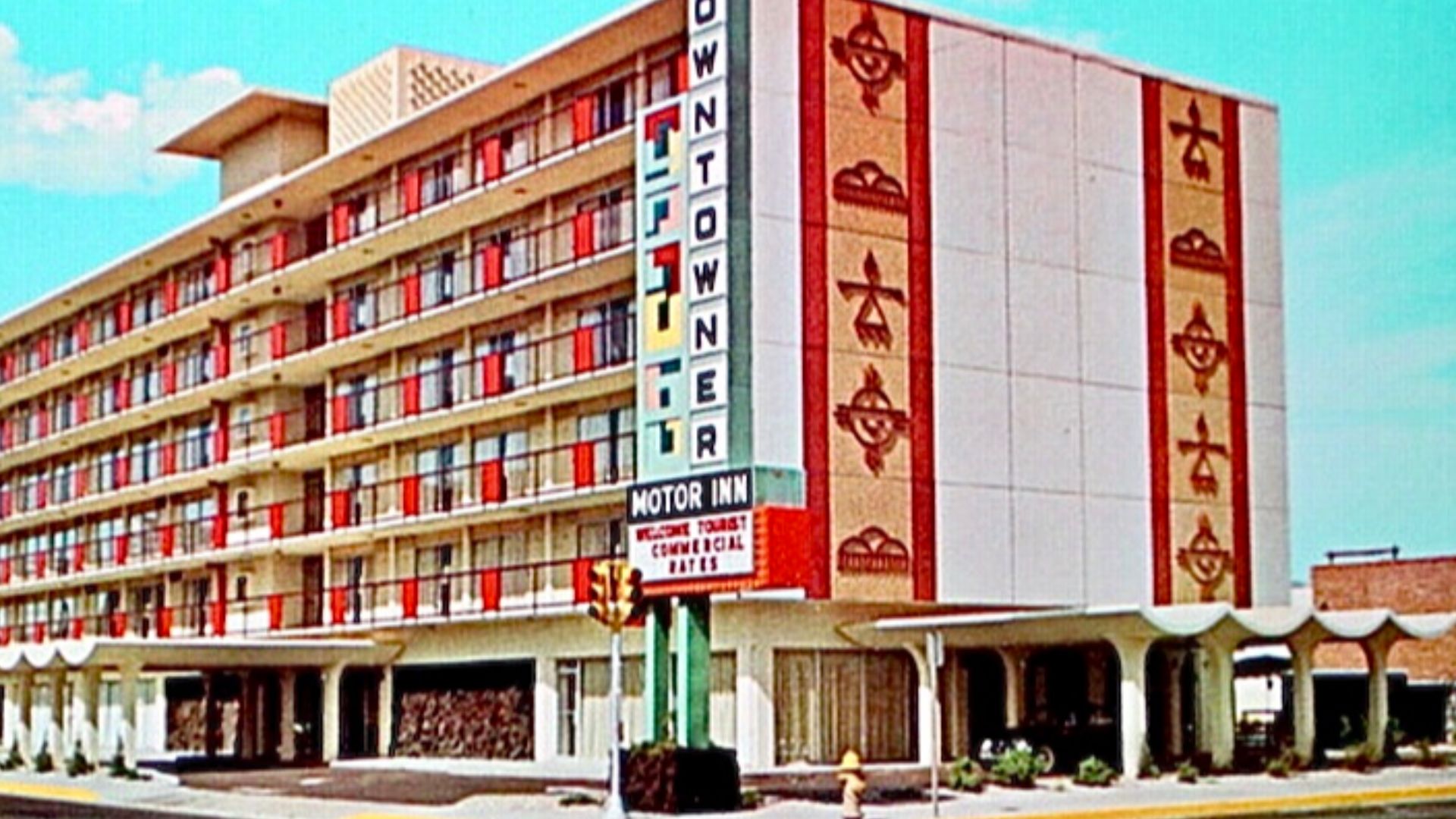 Downtowner Motor Inn Postcard, Albuquerque, NM