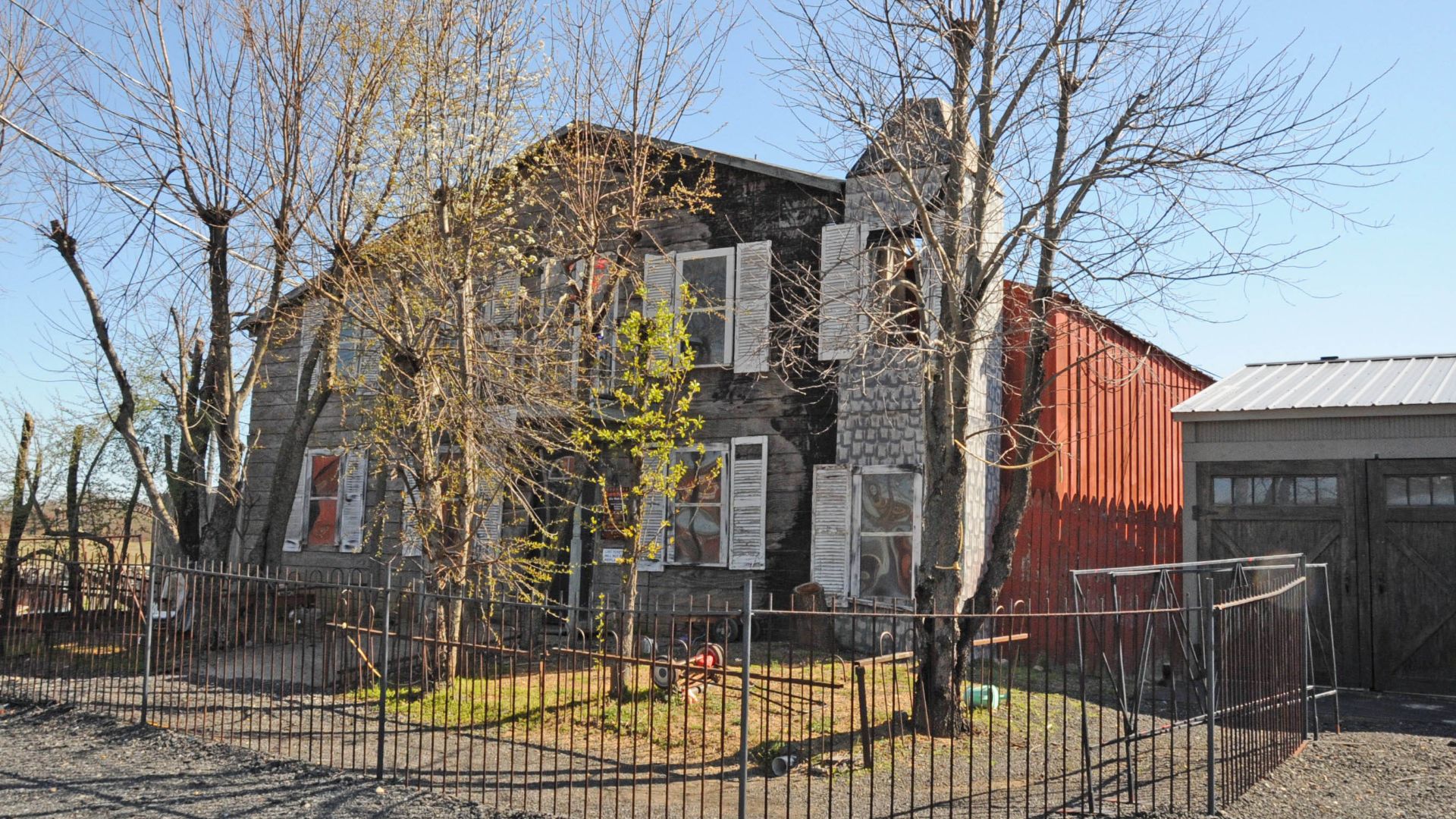 BUILT IN 1845 IN FEDERAL STYLE;  THE HOUSE HAS BEEN INCORPORATED INTO AN AMUSEMENT COMPLEX KNOWN AS FRIGHTLAND.  TOURS ARE GIVEN ESPECIALLY OF THE “HAUNTED” ATTIC