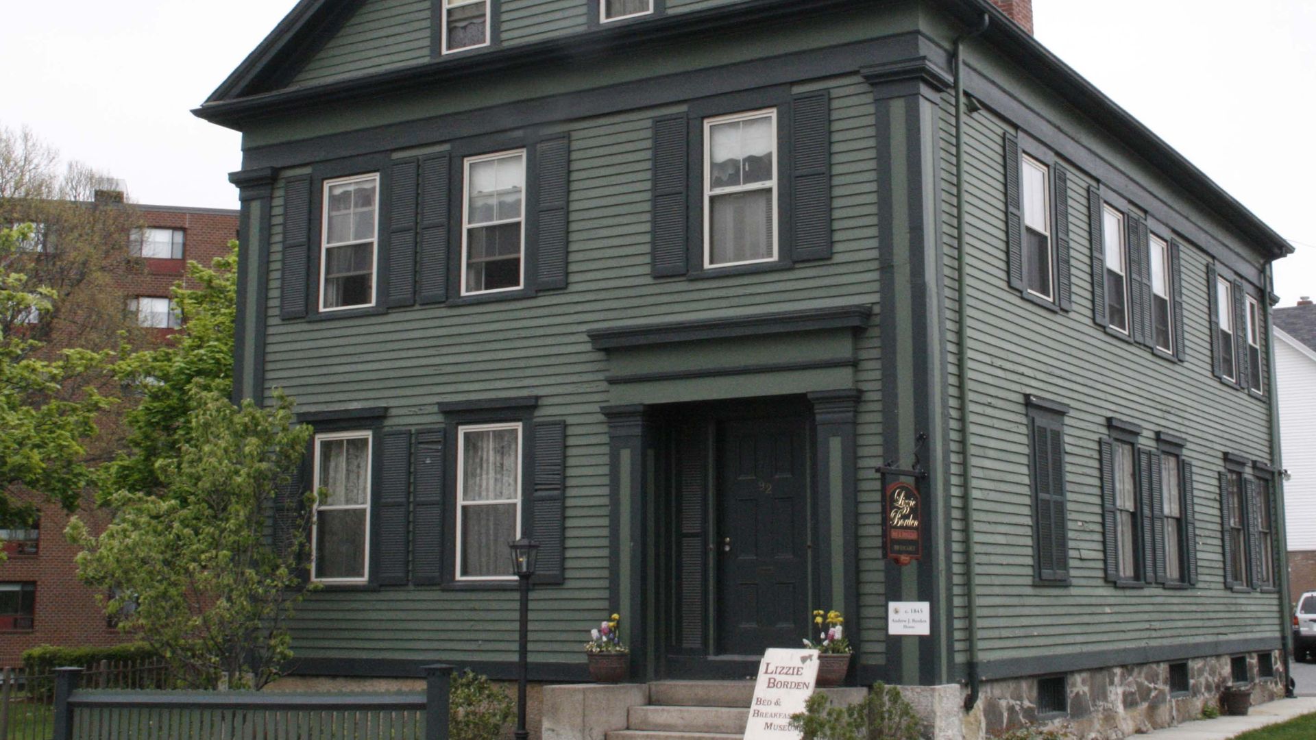 Erected in 1845, the home was originally a two family and was later made into a single family by Andrew J. Borden. 
Andrew J. Borden bought the house at 92 Second Street to be close to his bank and various downtown businesses. The Bed & Breakfast is named