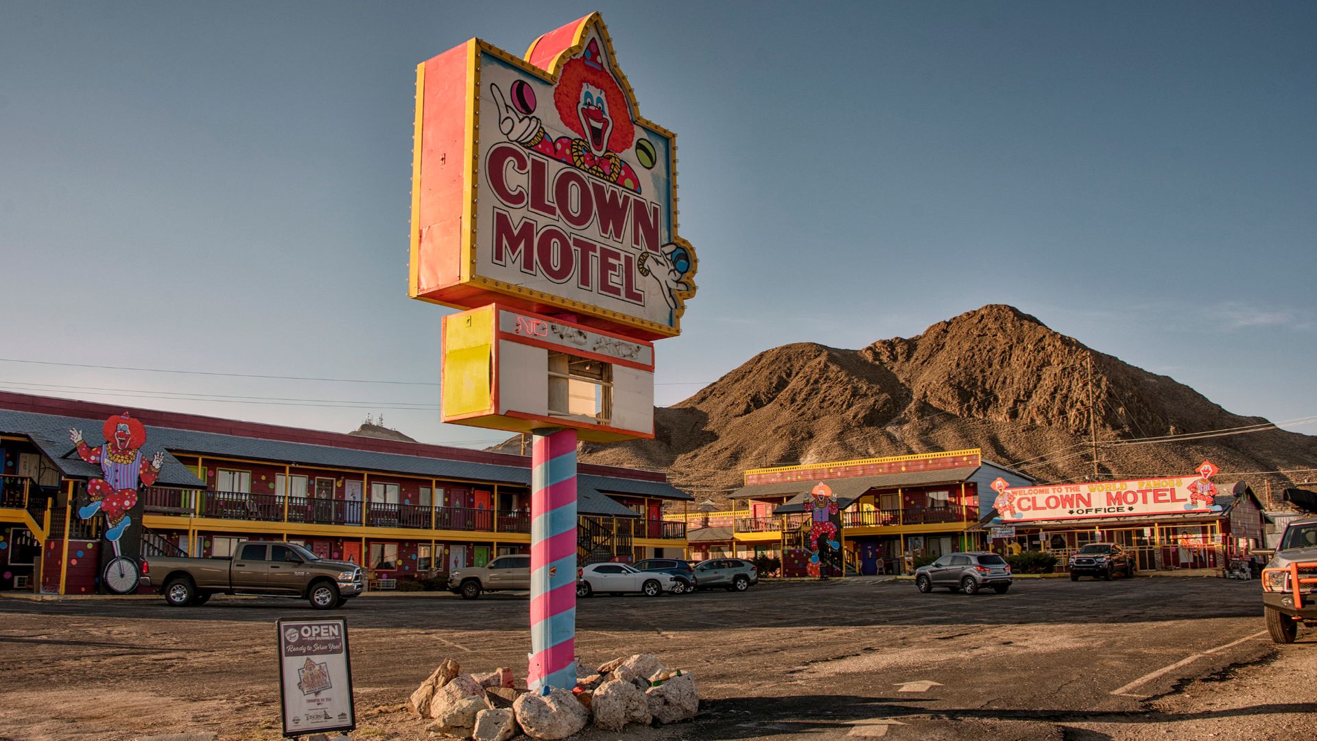 Clown Motel at dawn, Tonopah.