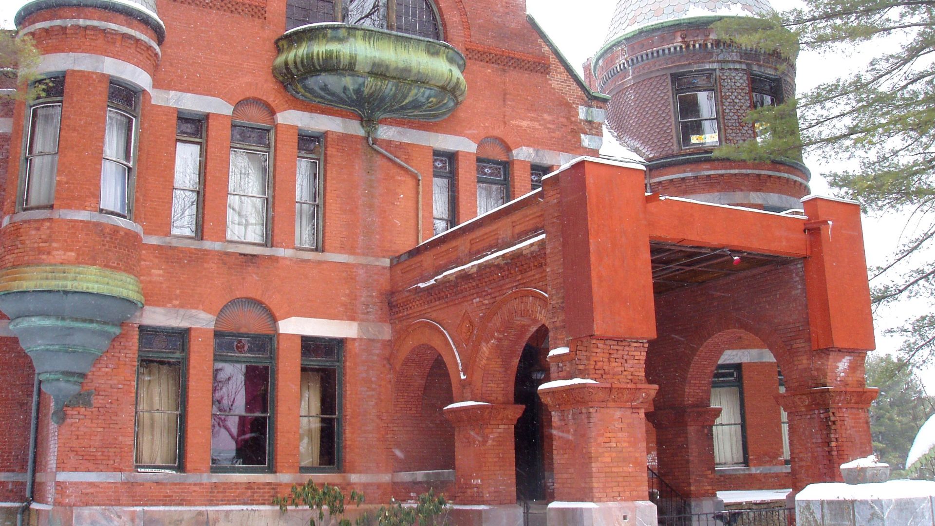 Wilson Castle, Proctor, Vermont. Entrance facade.