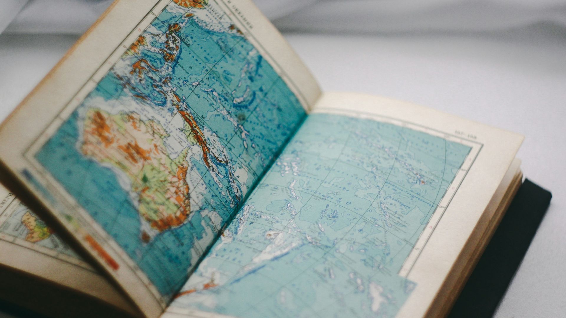 blue and white map on white textile