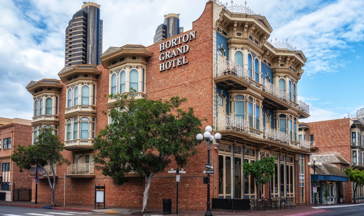 San Diego, USA - 29 April 2026:Horton Grand Hotel at 311 Island Avenue San Diego, California, USA.