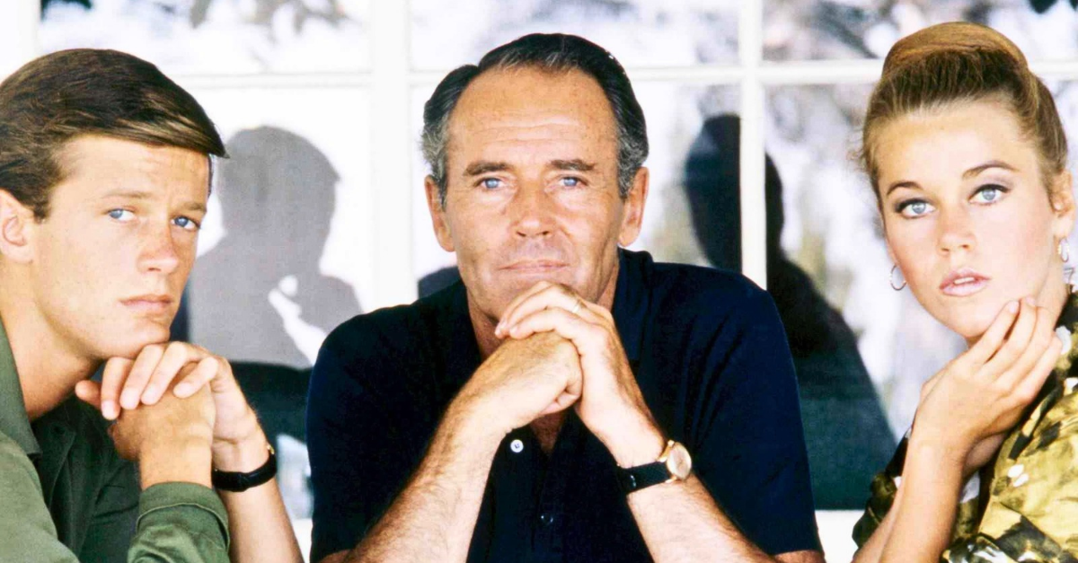Henry Fonda, his son Peter Fonda and daughter Jane Fonda, circa 1963.
