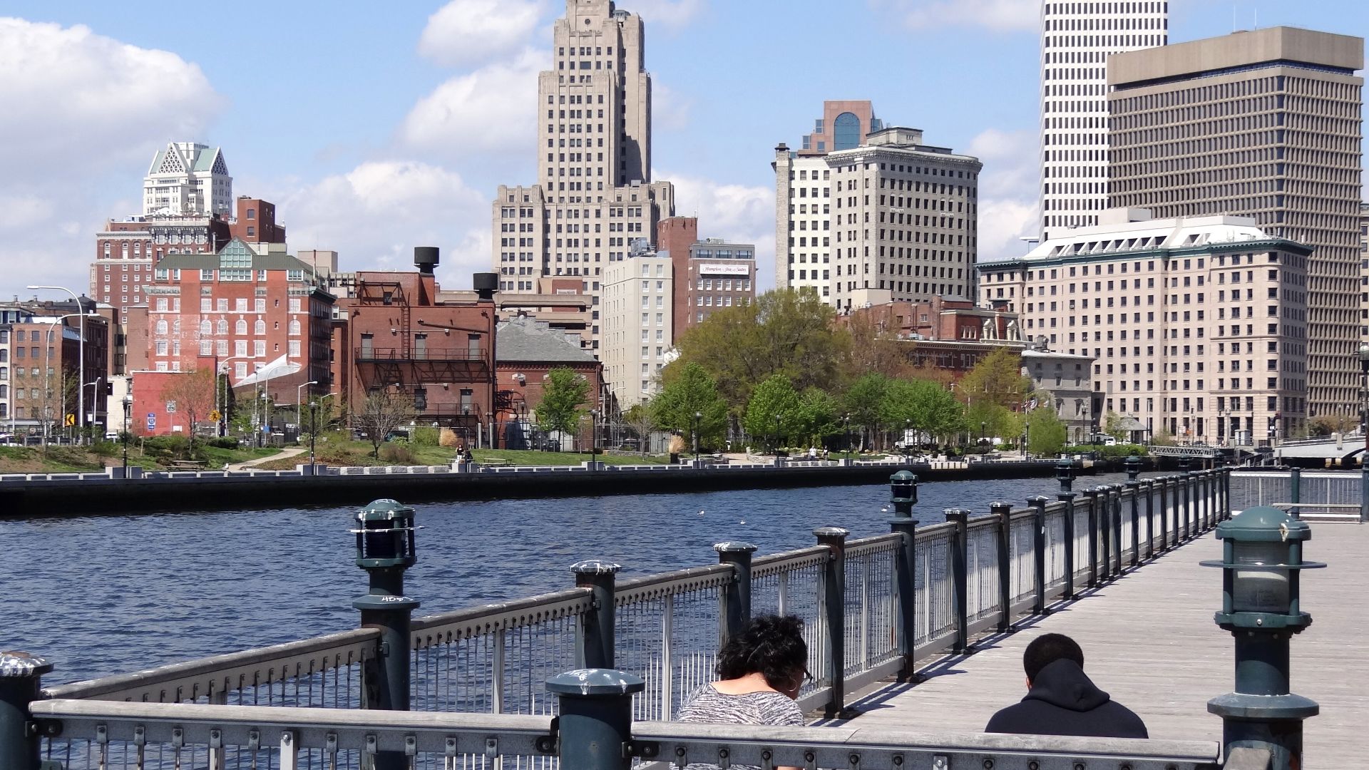 Downtown Skyline from River Walk - Providence - RI - USA