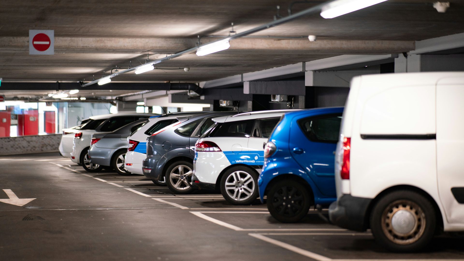 cars parked in parking lot