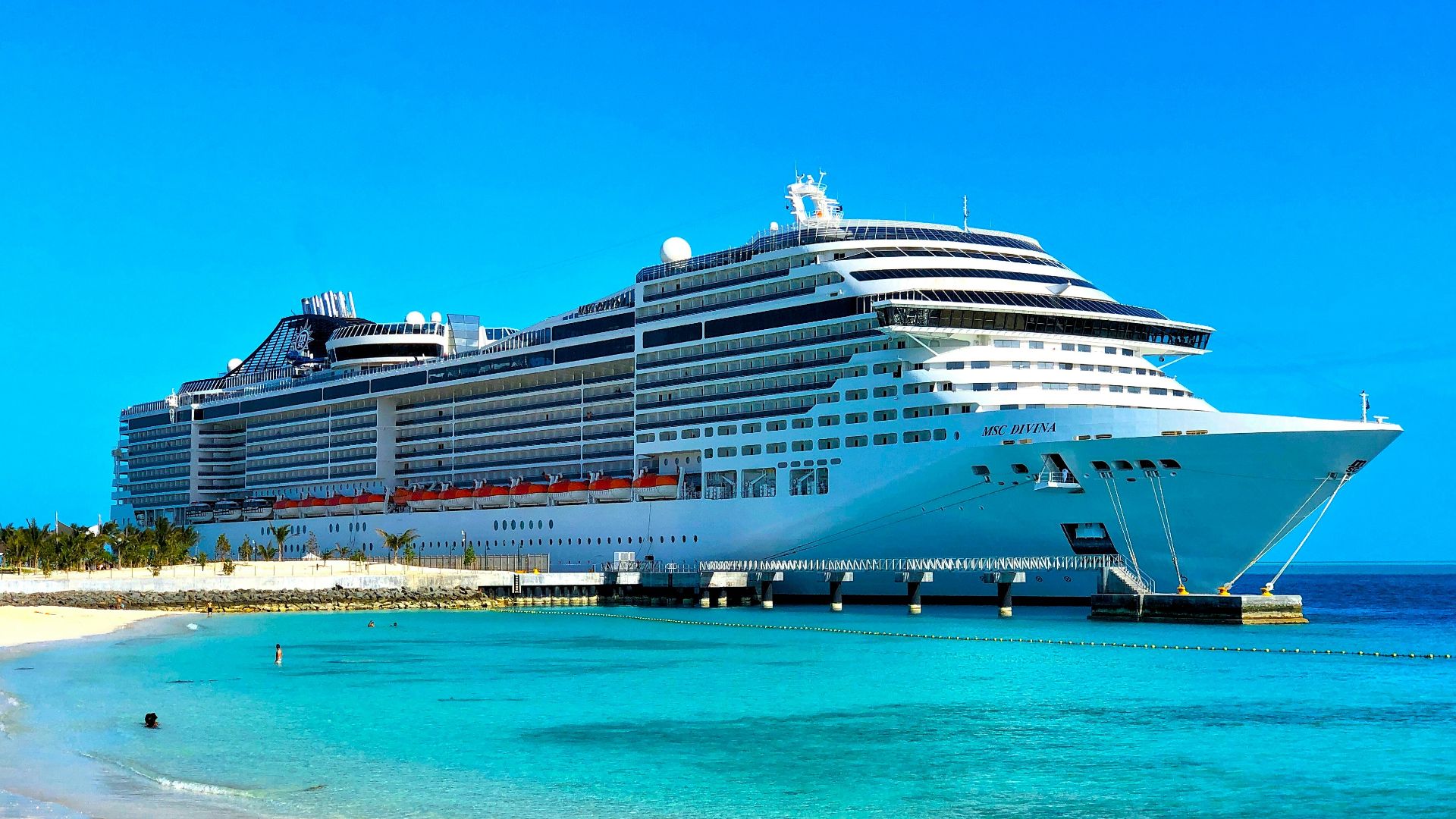 white cruise ship on sea during daytime