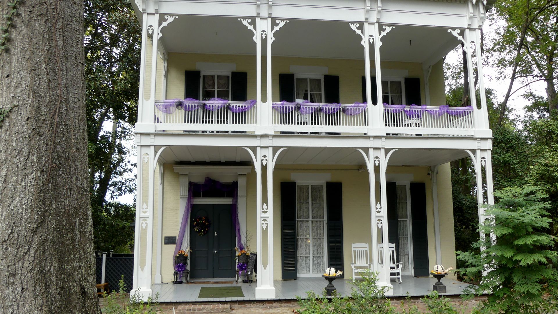 McRaven House with Halloween decorations