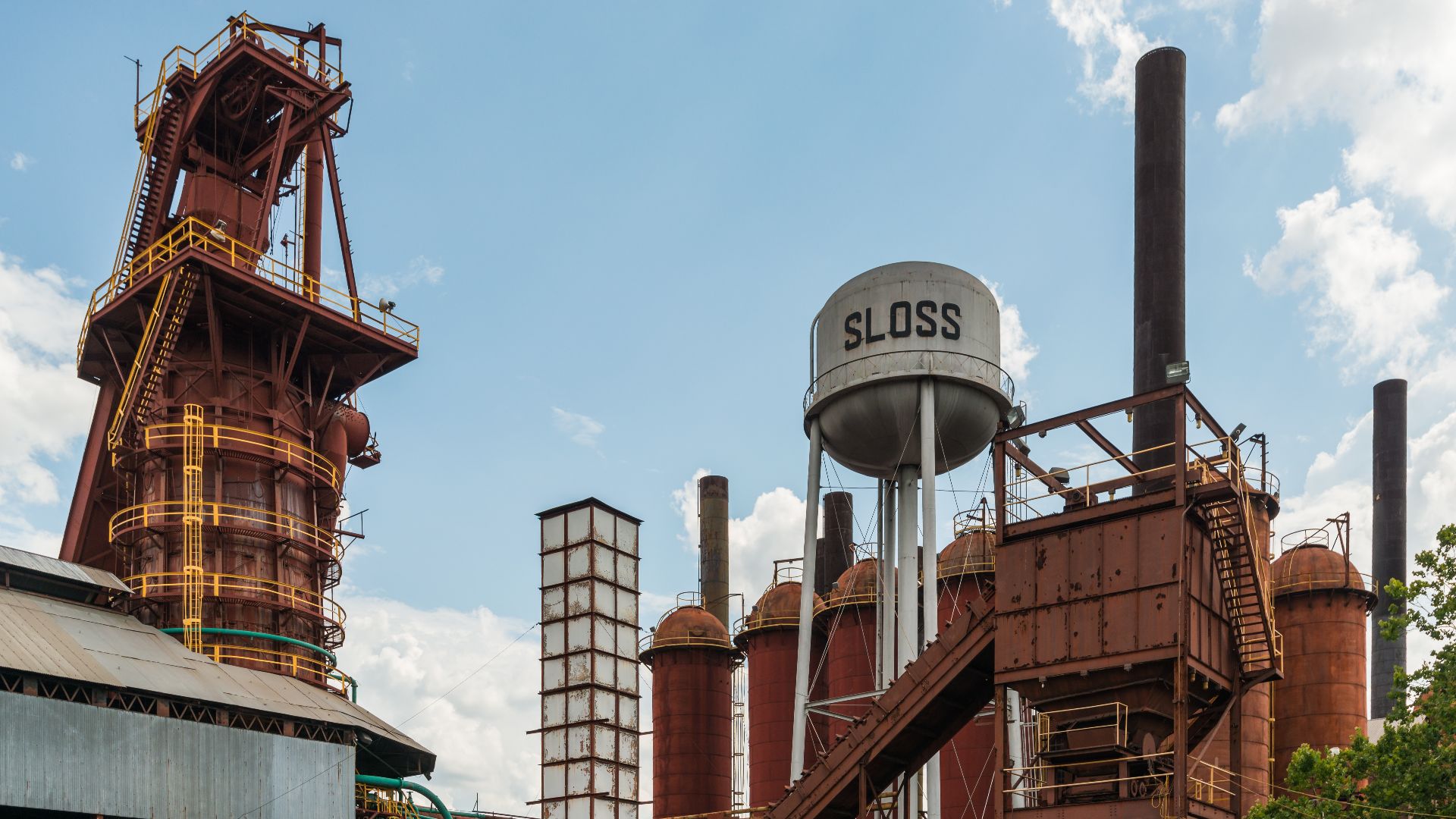 A north view of the Sloss Furnaces, Birmingham, Alabama