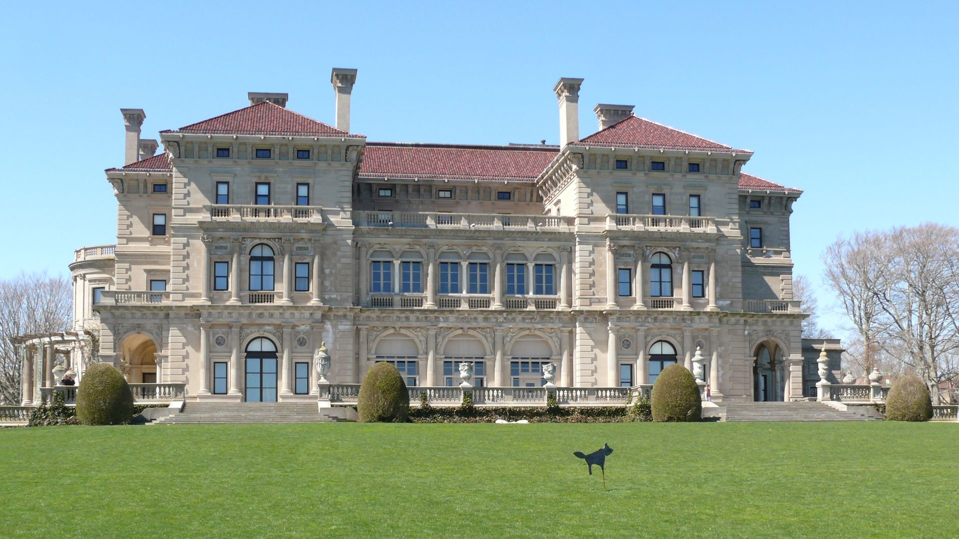 The Breakers, the Cornelius Vanderbilt mansion located on Ochre Point Avenue, Newport, Rhode Island.