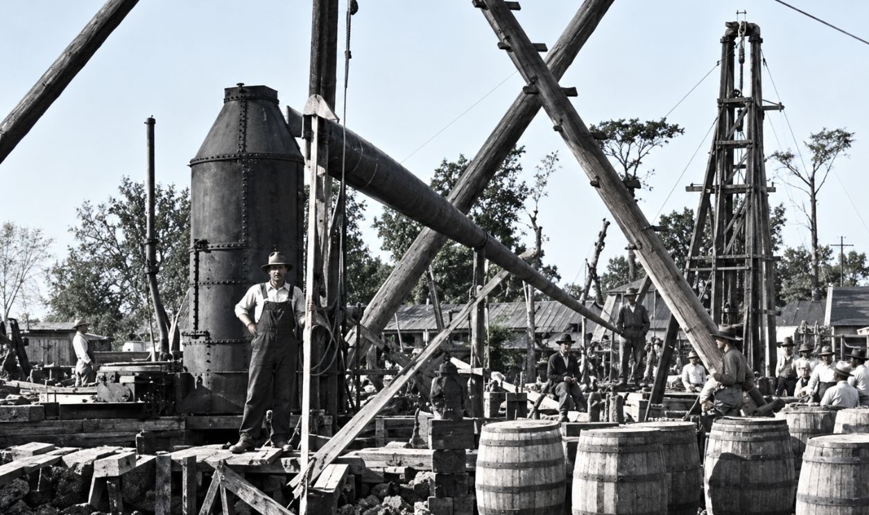 Excavation work on Oak Island during the 19th century