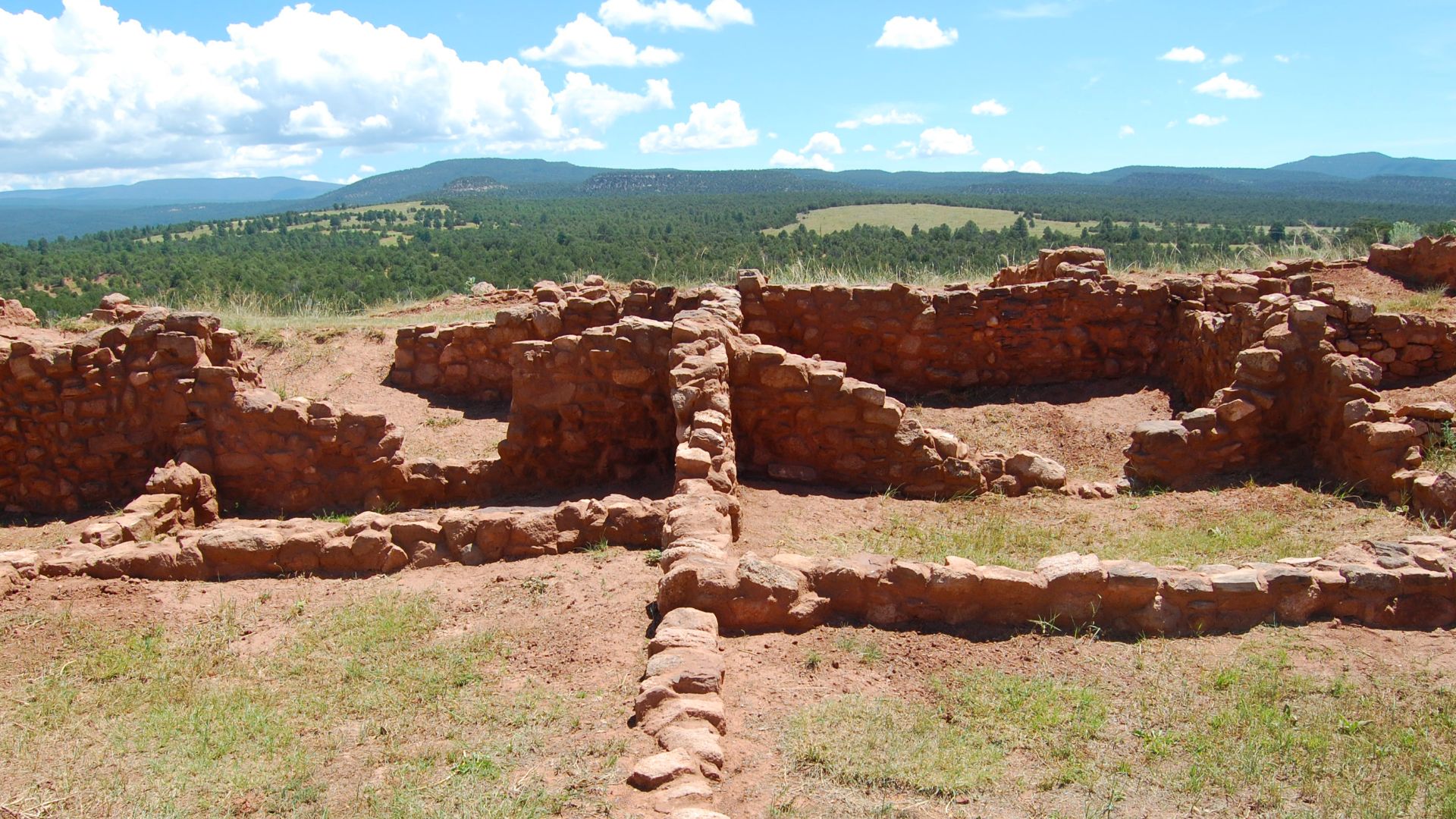 Ruins of the Pecos Pueblo at the Pecos National Historic Site, New Mexico