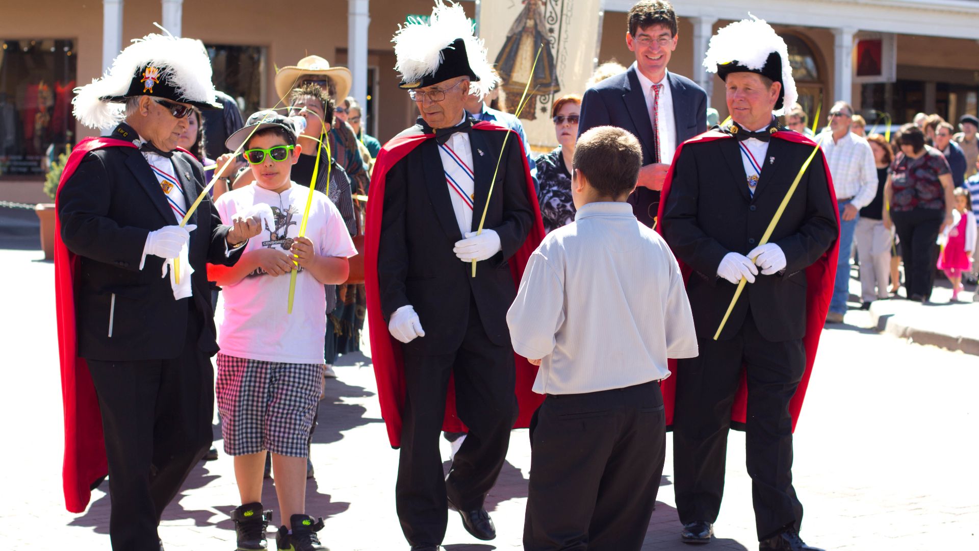 Santa Fe Plaza - people celebrating Palm Sunday

— in Santa Fe, New Mexico.