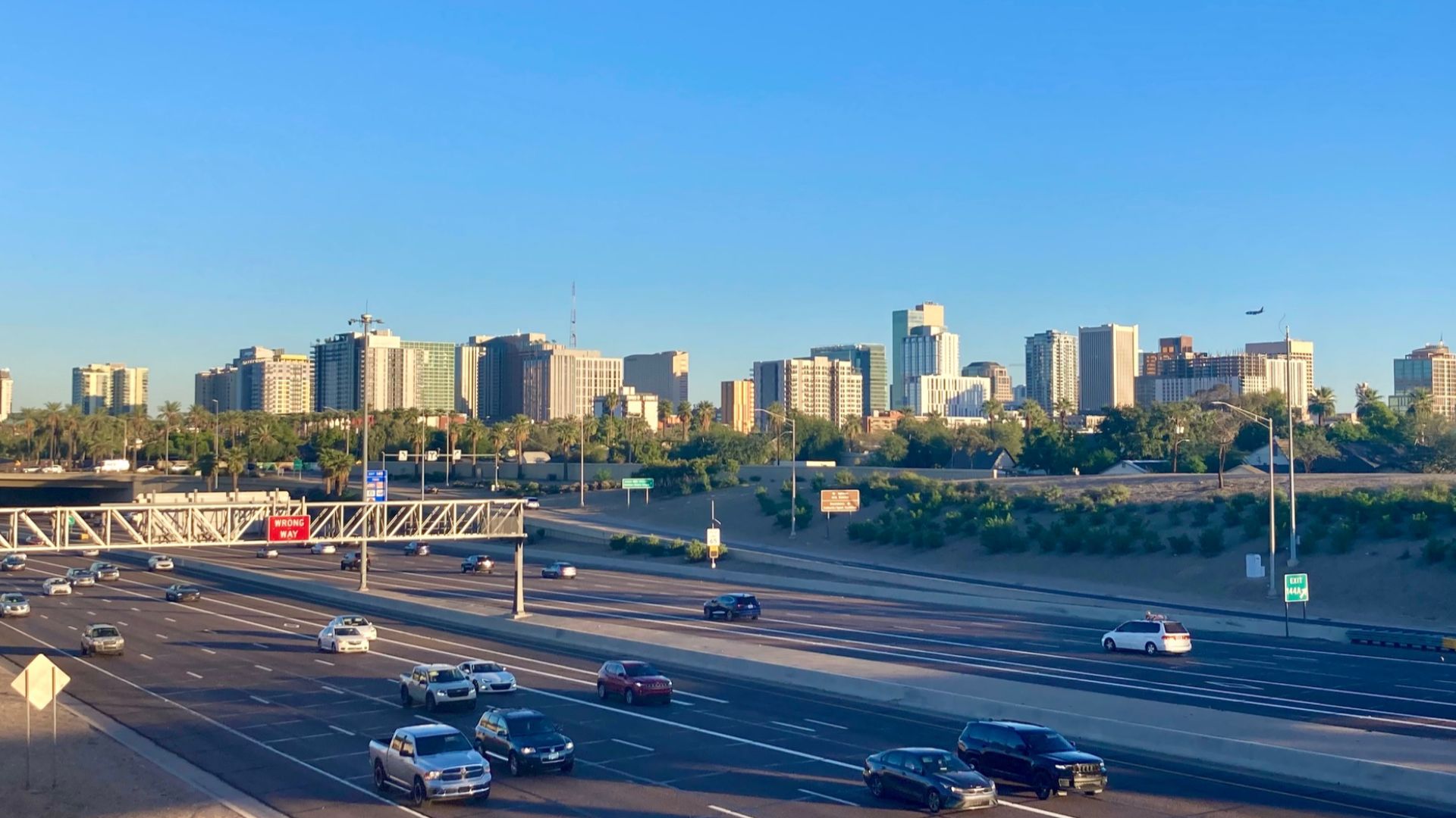 A westerly view of the Downtown Phoenix skyline in 2025.