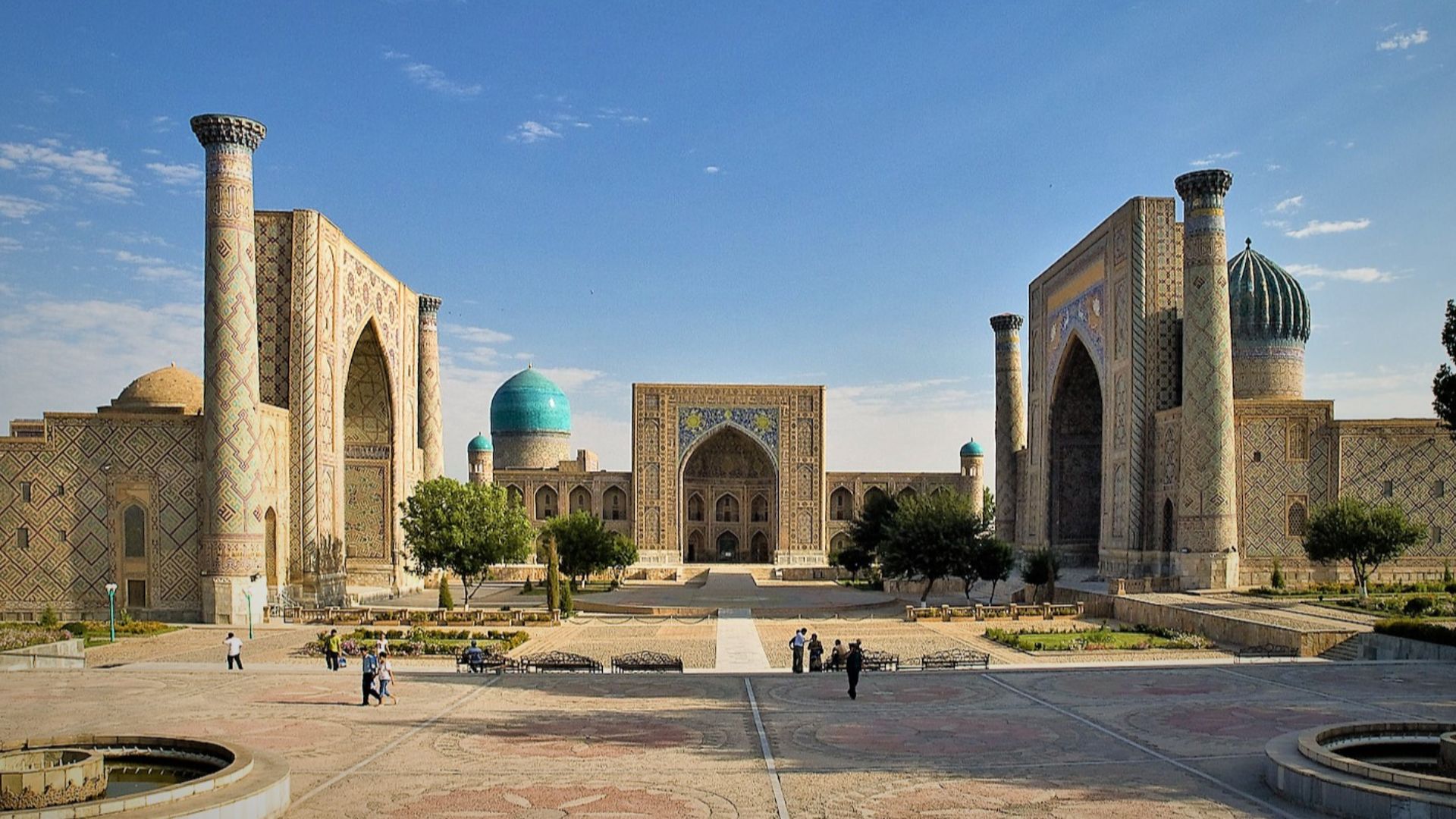 The Registan Square in Samarkand, Uzbekistan.