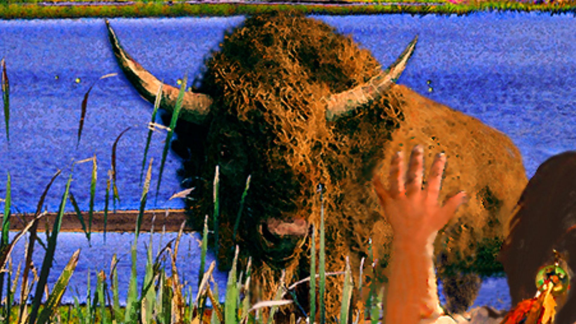 The ancient heritage of Indigenous peoples of North America extends back deep into the Ice Age era, when the climate was dramatically different and giant mammoths, camels, and sabertooth cats thrived. In this illustration, a hunter uses an atlatl to launc