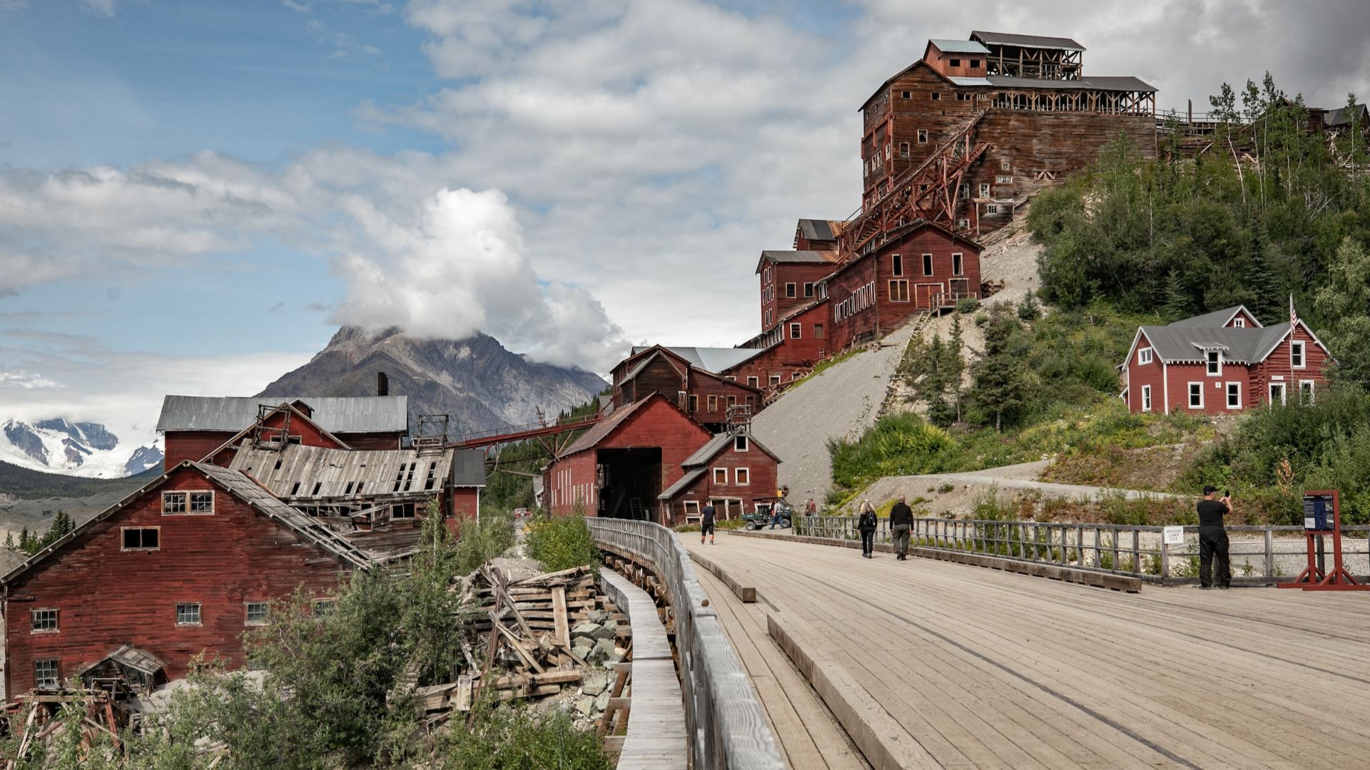 Public entry to the Kennecott mining village