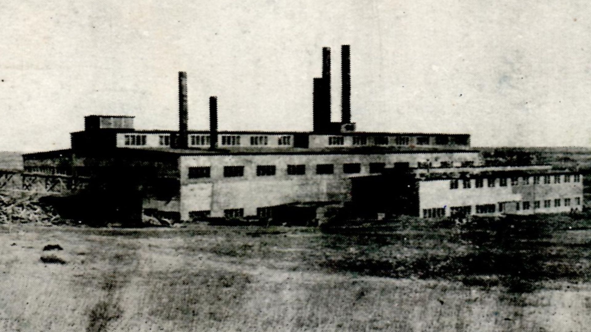 The Cement Mill at Yocemento, Kansas. Scanned image from a Penny Post Card. The buildings shown in the picture were dismantled before 1920.