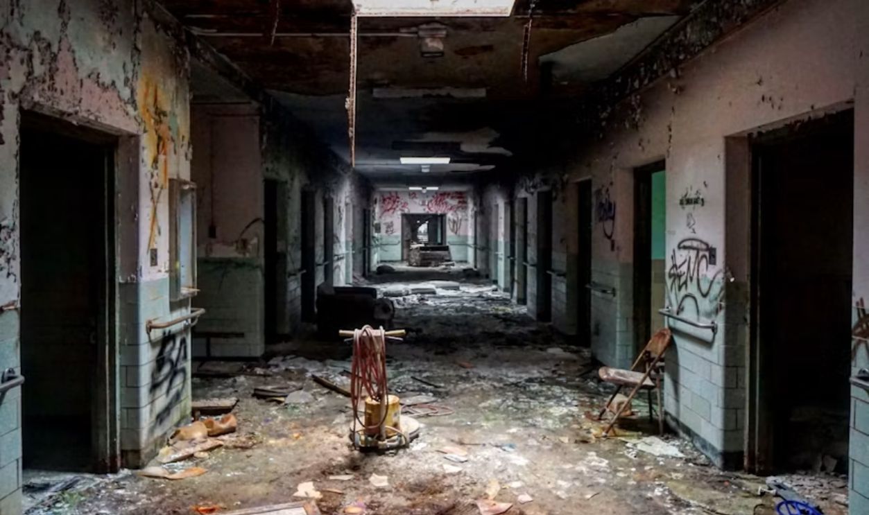 Abandoned Psychiatric Hospital Hallway