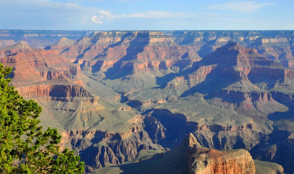 Stunning aerial view of Grand Canyon's natural geological formations