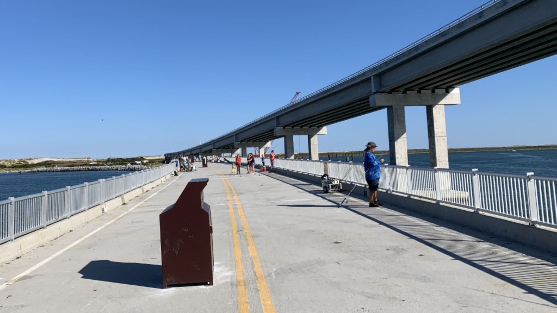 Looking south on the Bonner Bridge Pier 10-02-2021