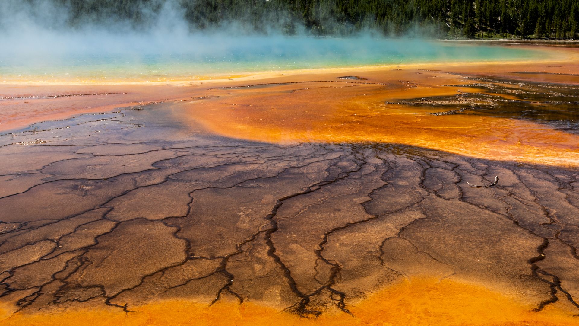 Grand Prismatic Spring, Yellowstone National Park, Wyoming, USAYellowstone National Park was founded on March 1, 1872, and is considered the world’s first national park. It is located primarily in the state of Wyoming, but also extends into Montana and Id