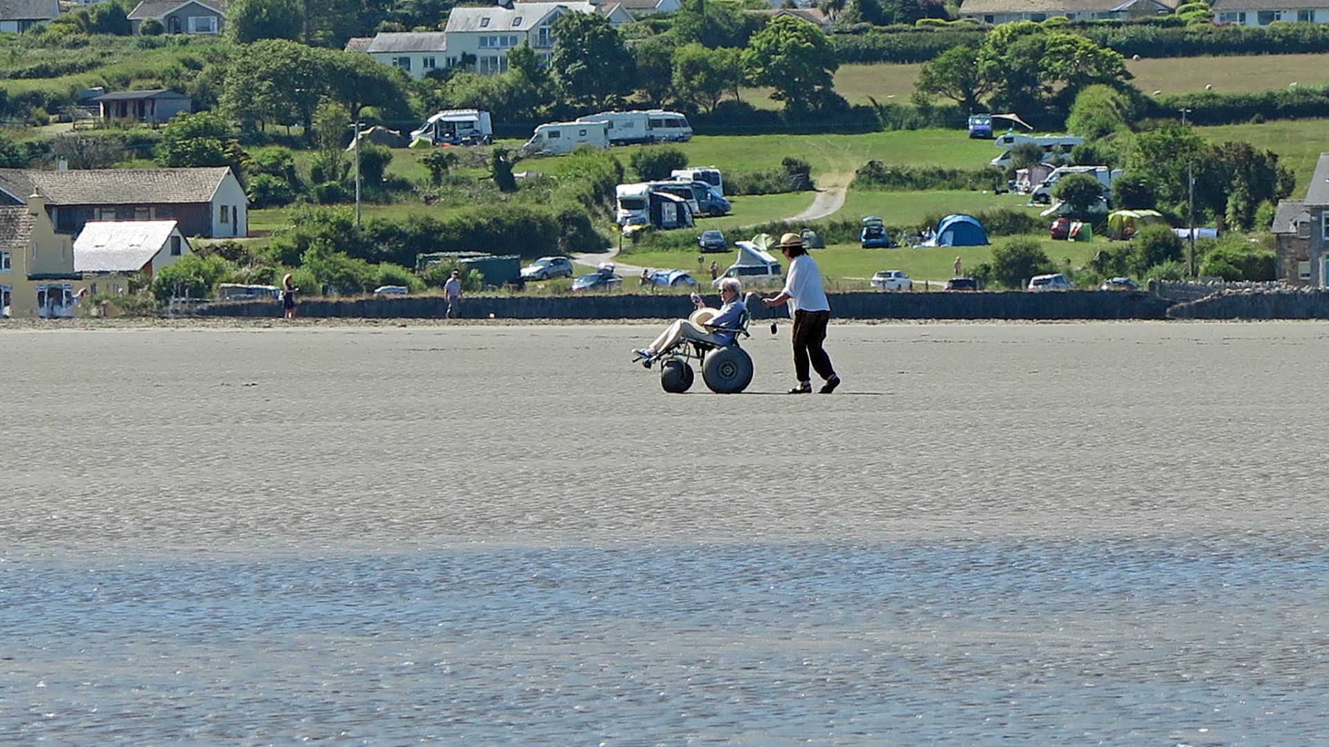Beach wheelchair: Newport Beach
