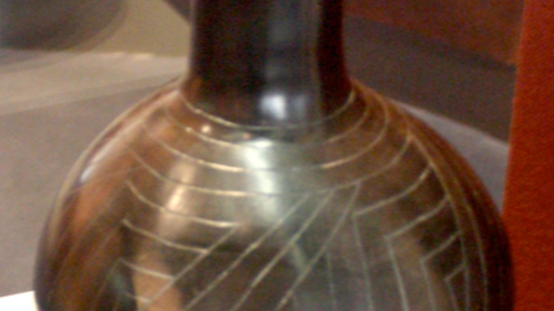Incised ceramic olla by Jereldine Redcorn (Caddo-Potawatomi), 2005, collection of the Oklahoma History Center