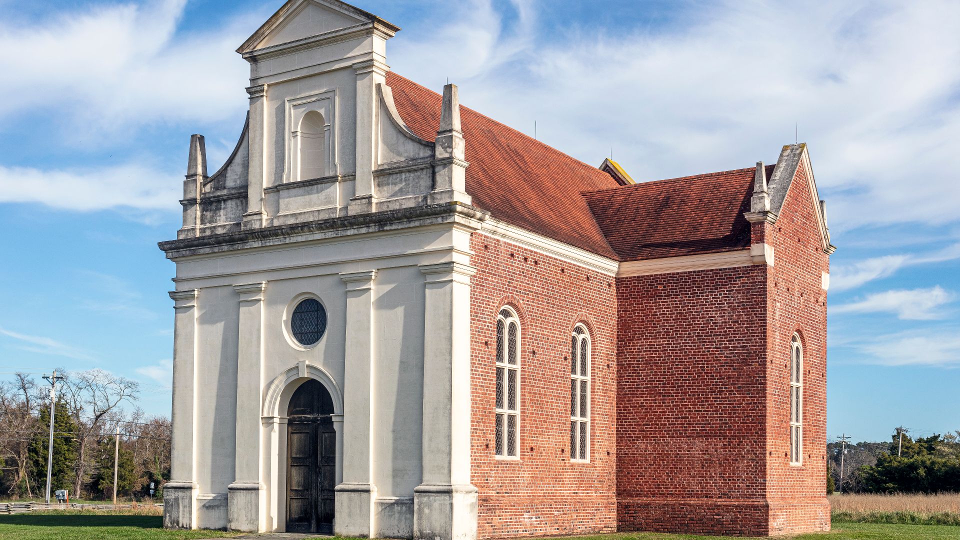 The reconstructed 1667 brick chapel at St. Mary's City, Maryland, USA