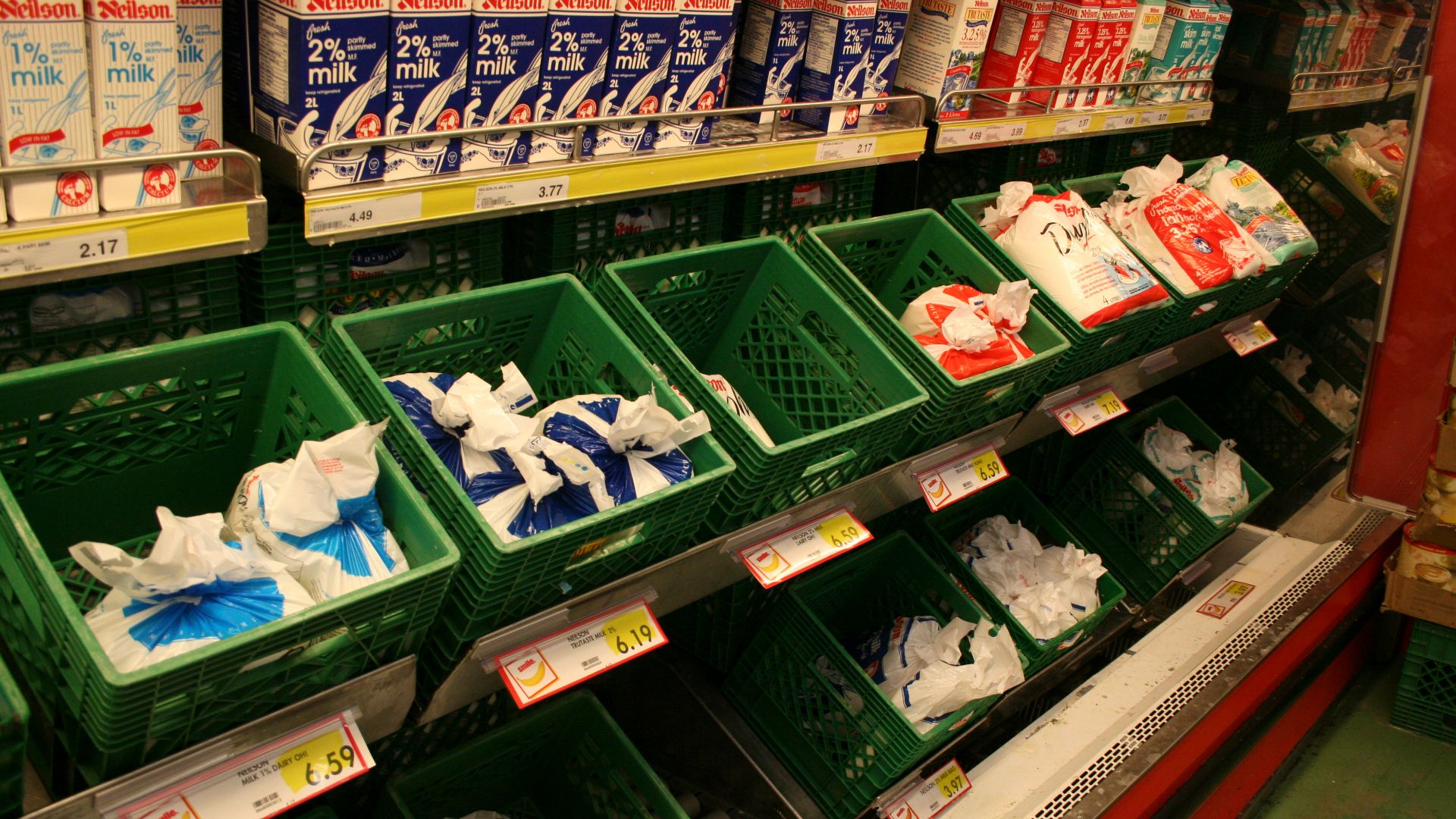 I ended up buying some bagged milk and maple syrup.