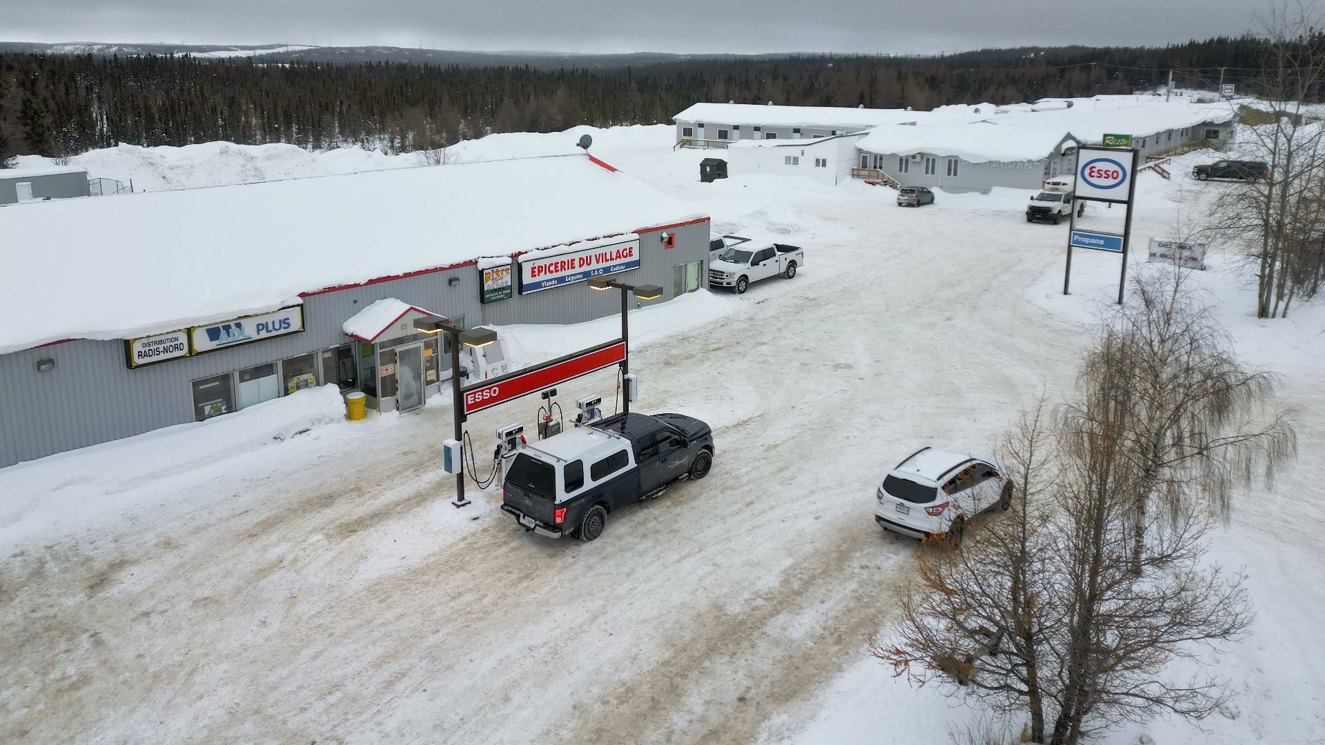 Esso gas station in Radisson, Quebec