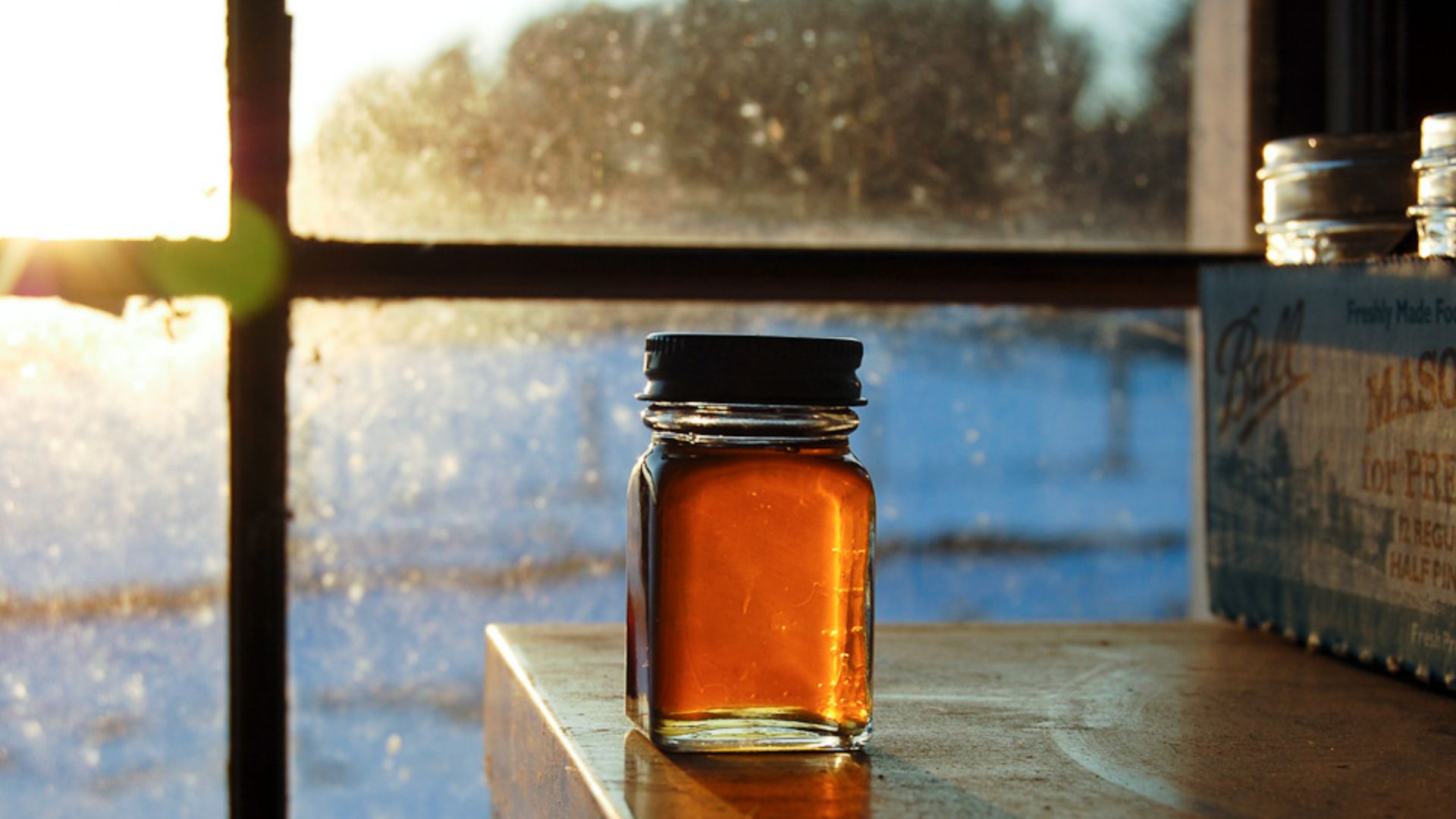 Syrup produced by Sterling College students in Craftsbury Common, Vermont.