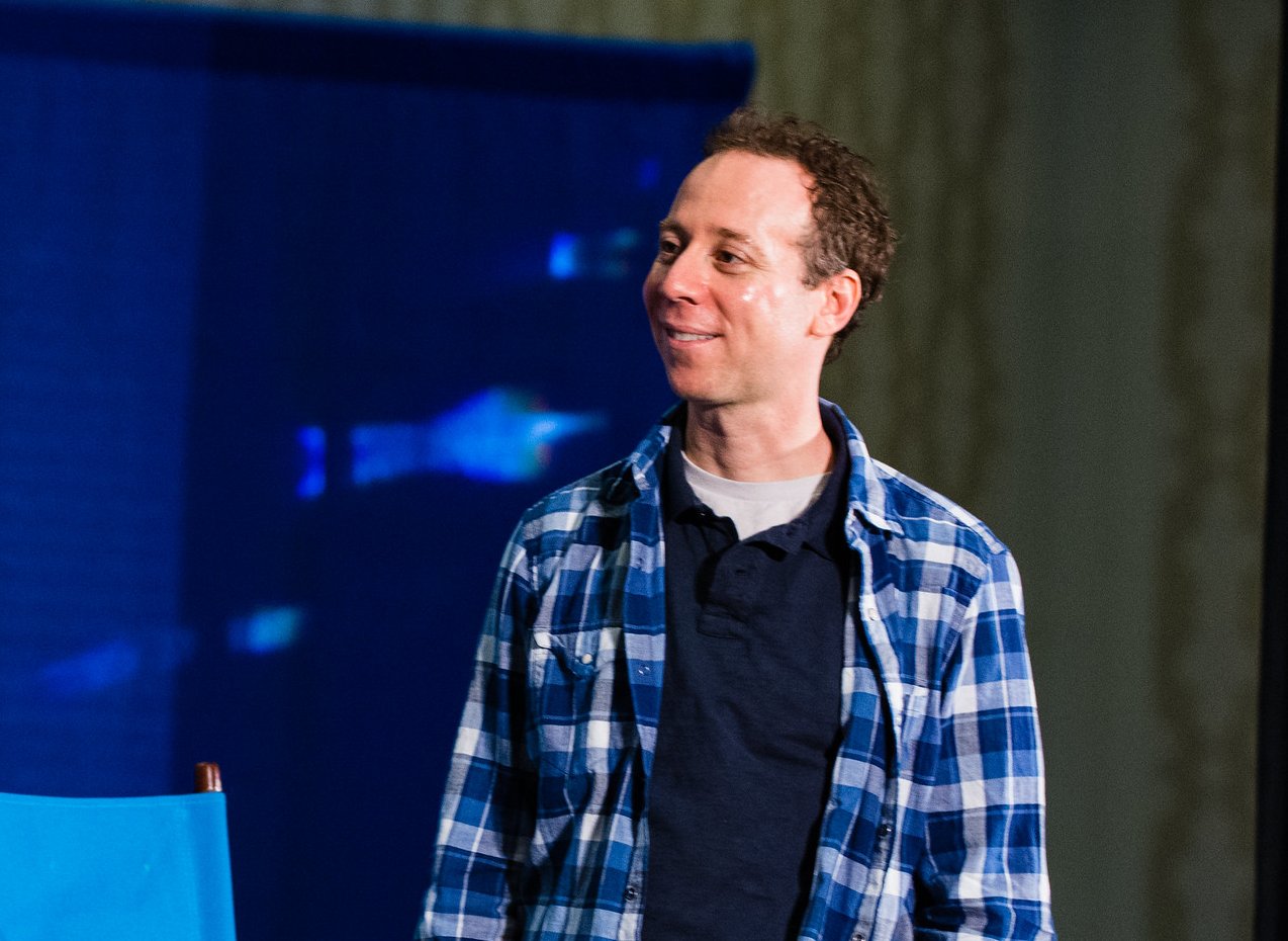Kevin Sussman in a checkered shirt