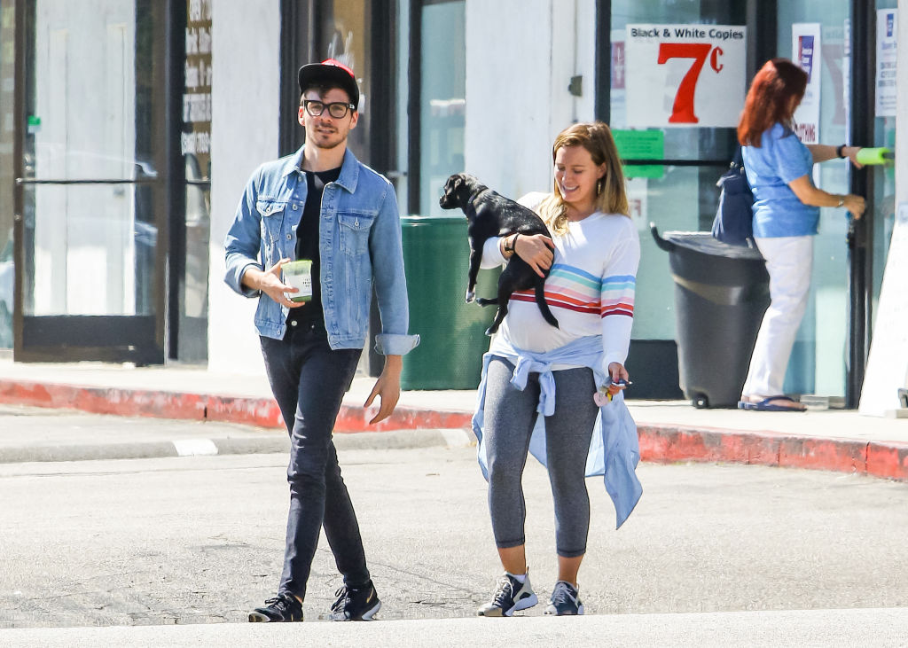 Hilary Duff, her boyfriend, Matthew Koma, and her dog, Mojito