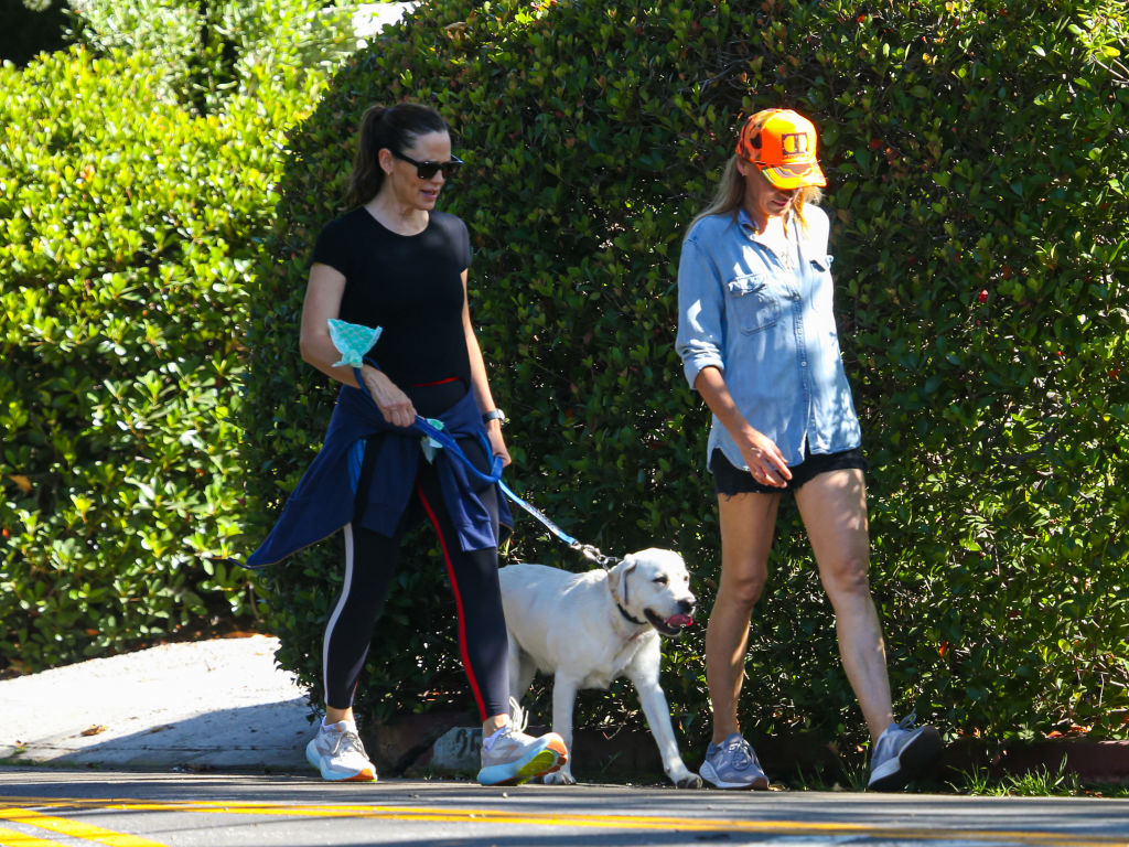 Jennifer Garner and her dog is seen in Los Angeles