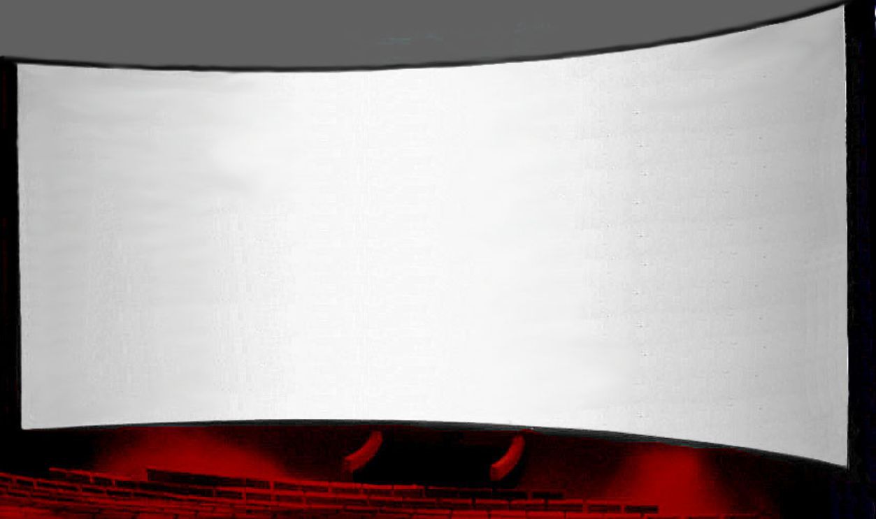 Original Cinerama screen in the Bellevue Cinerama