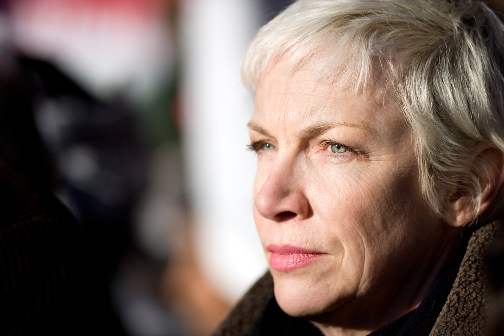 Annie Lennox attending the Gaza protest, January 3rd, 2009, London