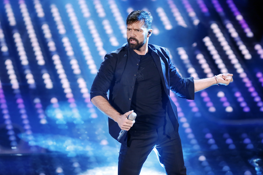 Singer Ricky Martin performs during the 67th Sanremo Song Festival