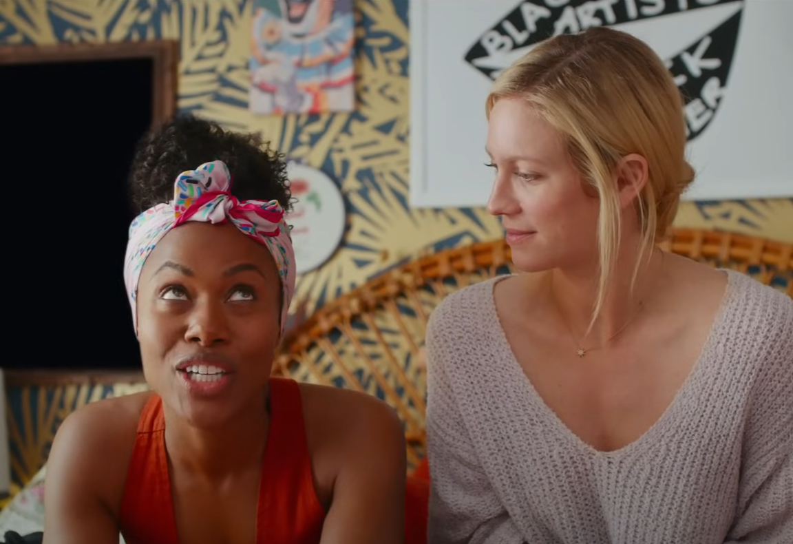 A screenshot of the movie Someone Great