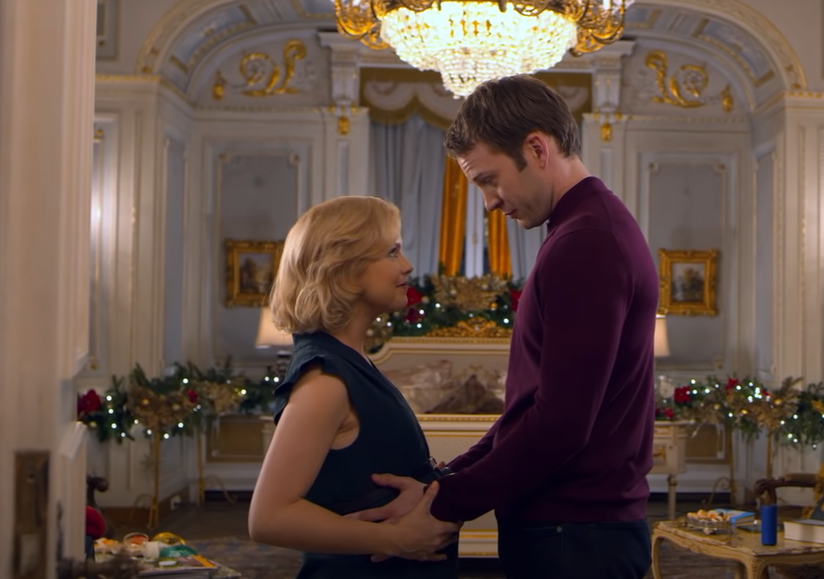 A screenshot of the movie A Christmas Prince: The Royal Baby