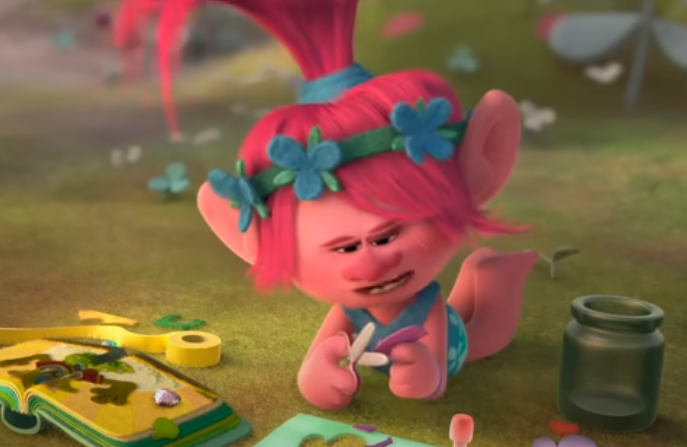 Screenshot of the animated movie Trolls