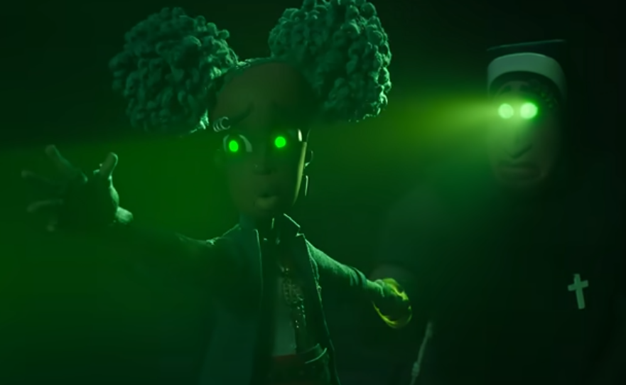 Screenshot of the animated movie Wendell & Wild