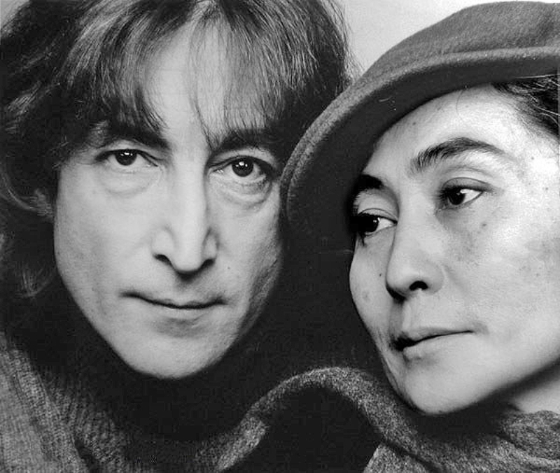 John Lennon and Yoko Ono, photographed by Jack Mitchell for the New York Time